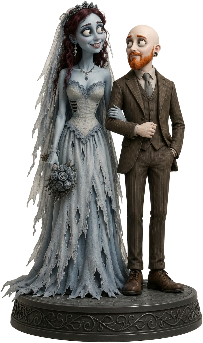 Figurines mariés gothiques